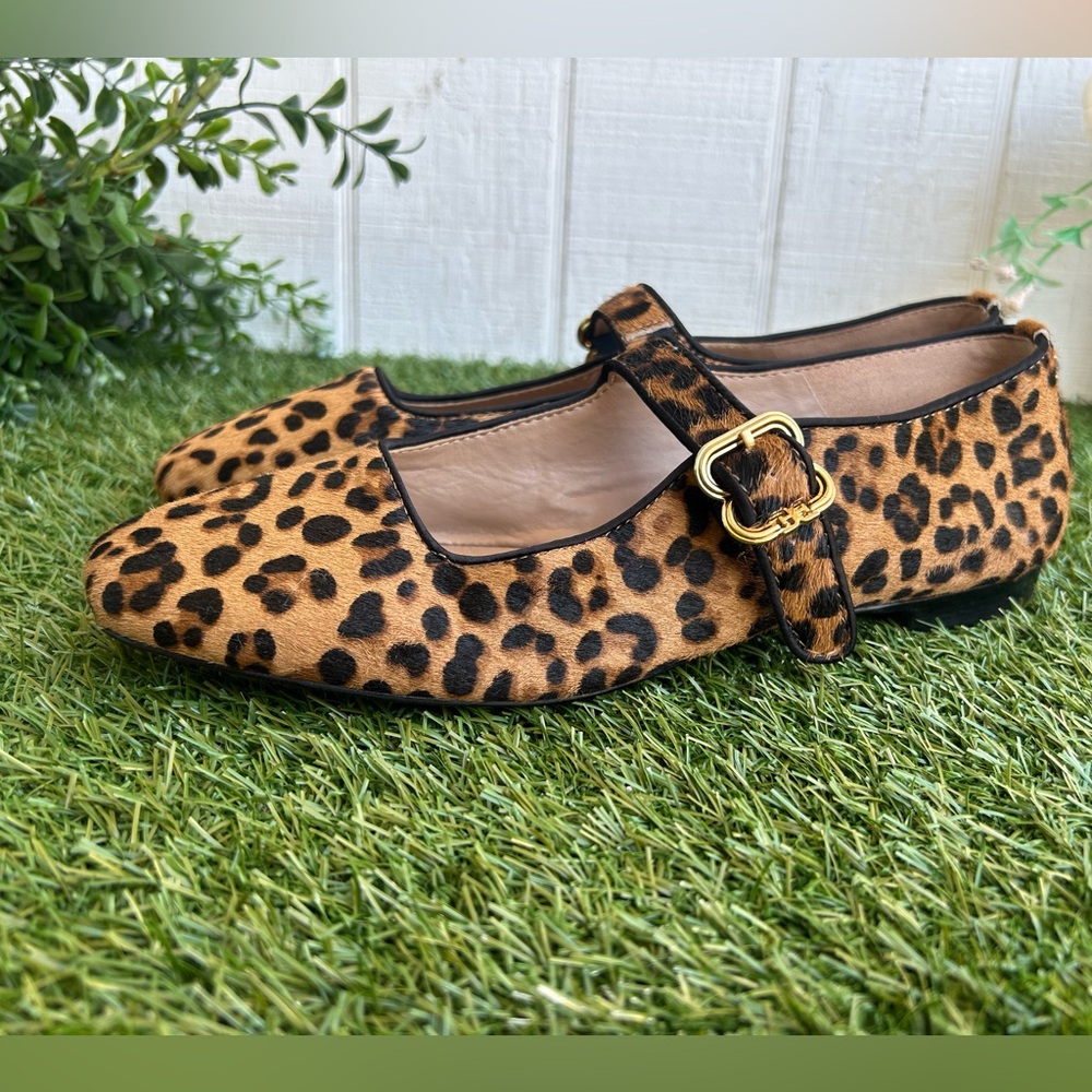 Sam Edelman Leopard Print Mary Jane Flats - Brown & Black - Picture 11 of 16